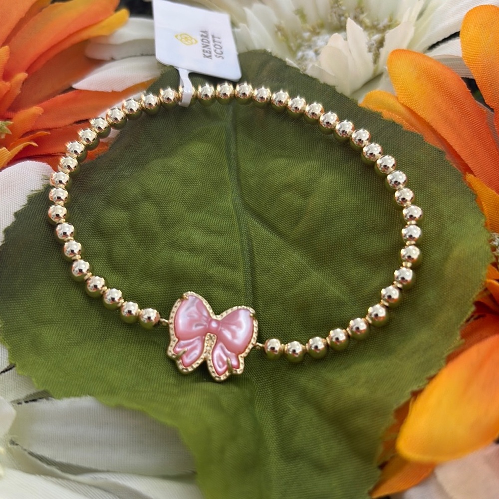 Kendra Scott Haley Bow Stretch bracelet Blush Gold